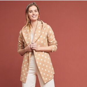 Field Flower Dotti Sweater Coat by Anthropologie 100% Wool Size XXSP